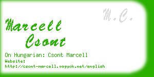 marcell csont business card